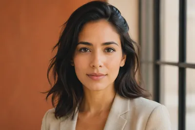 Confident Young Woman Headshot by Window