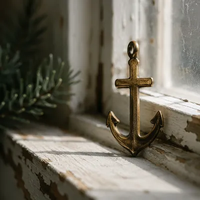 Antique Anchor Cross Hope Pendant