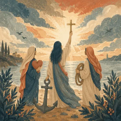 Anchor and Cross Hope on Evergreen Shore