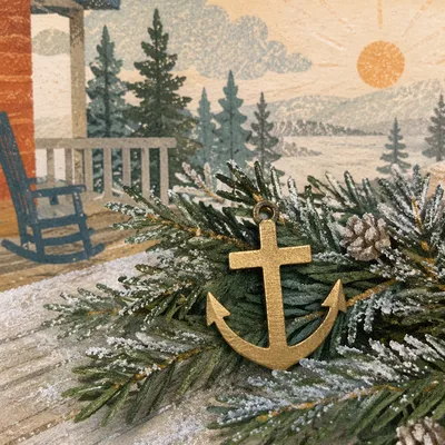 Evergreen Anchor and Cross Hope Emblem