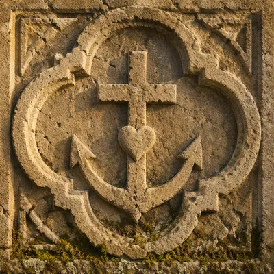 Weathered Anchor and Cross Hope Relief