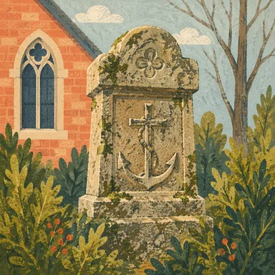 Weathered Anchor Cross Hope Monument