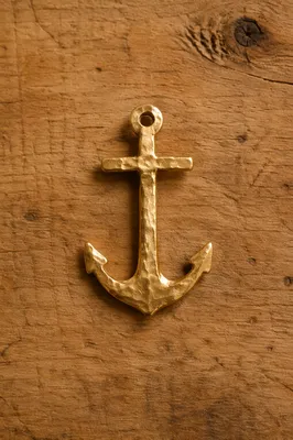 Handmade Anchor Cross Hope on Warm Wood