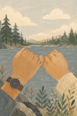 Pinky Promise with Anchor and Cross