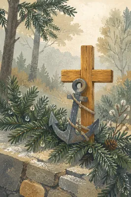 Anchor and Cross Hope in Evergreens