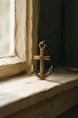 Anchor and Cross Hope Pendant Close-Up