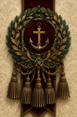 Anchor and Cross Hope Emblem on Velvet