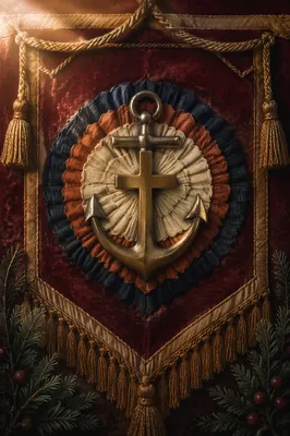 Brass Anchor and Cross Hope Emblem