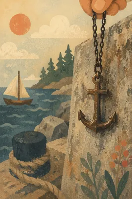 Weathered Anchor Cross Pendant of Hope