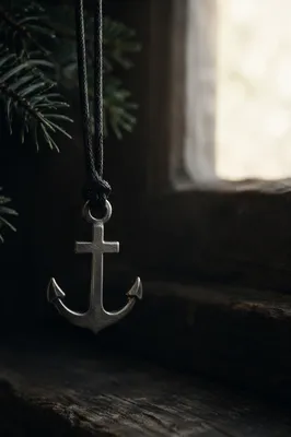 Anchor Cross Pendant with Evergreen Hope