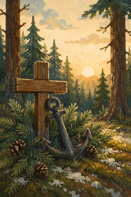 Evergreen Anchor and Cross of Hope