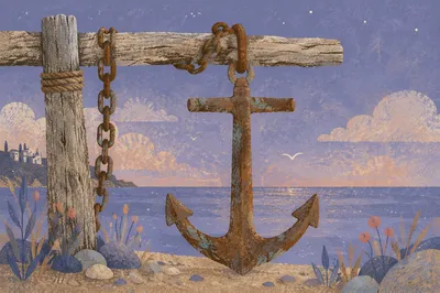 Weathered Anchor Cross of Coastal Hope