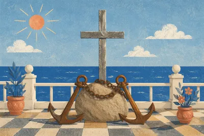 Coastal Anchor Cross Hope Symbol