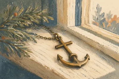 Antique Anchor Cross Hope Pendant