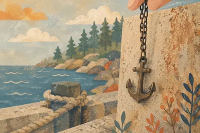 Weathered Anchor Cross Pendant of Hope