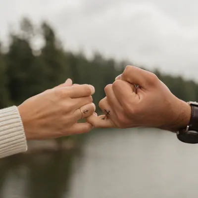 Pinky Promise with Anchor and Cross