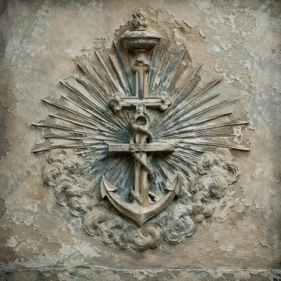 Weathered Anchor Cross Hope Relief