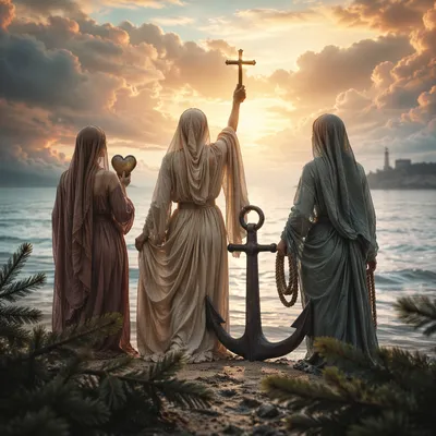 Anchor and Cross Hope at Sunrise
