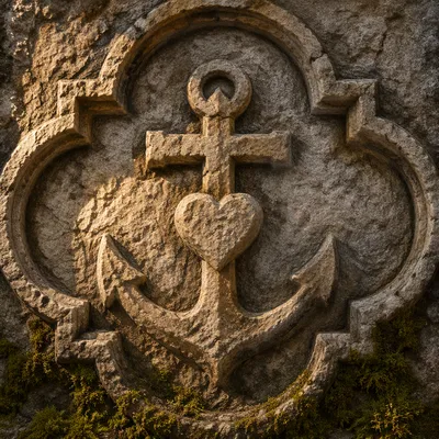 Weathered Anchor and Cross Hope Relief