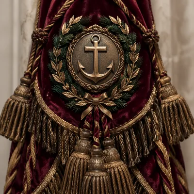 Anchor and Cross Hope Emblem on Velvet