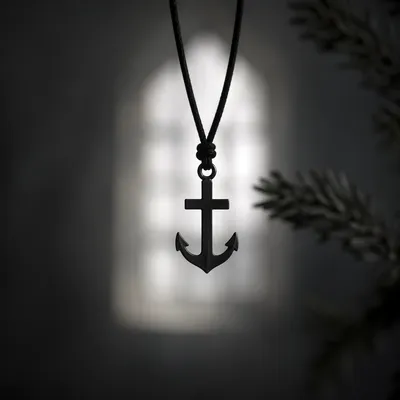 Anchor Cross Pendant in Quiet Hope