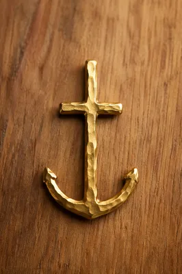 Handmade Gold Anchor Cross Hope Symbol