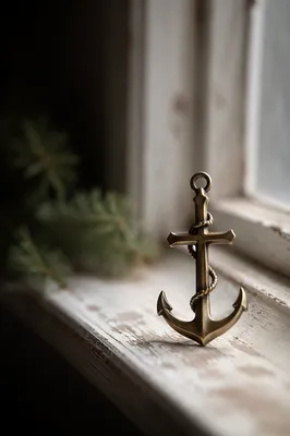 Antique Anchor Cross Pendant of Hope