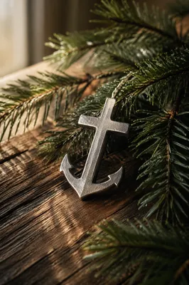 Evergreen Anchor Cross Hope Symbol