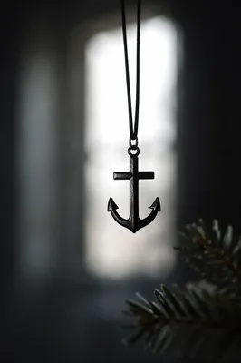 Anchor Cross Pendant in Evergreen Hope Light