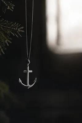 Anchor Cross Pendant with Evergreen Hope