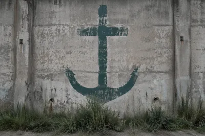 Weathered Wall Anchor Cross Hope Symbol