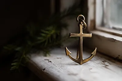 Antique Anchor Cross Pendant of Hope