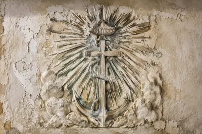 Weathered Anchor Cross Hope Relief