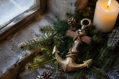 Evergreen Anchor Cross Hope Still Life