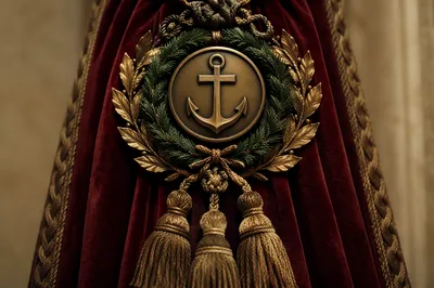 Anchor and Cross Hope Emblem on Velvet