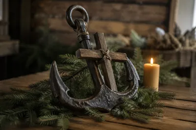 Anchor and Cross on Evergreen Hope
