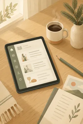 Cozy Bible Study App with Coffee