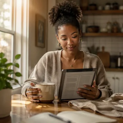 Morning Bible Study App With Coffee
