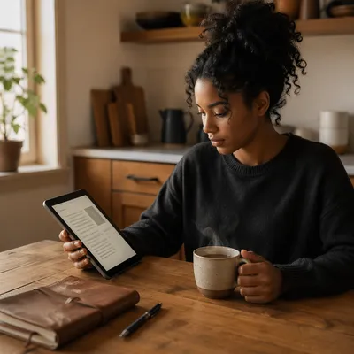 Morning Bible Study App with Coffee