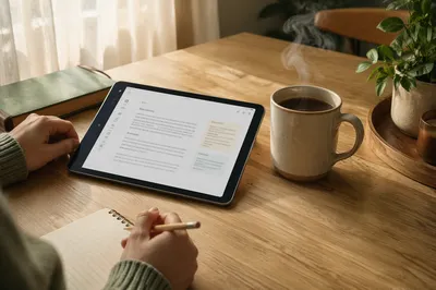 Morning Bible Study App and Coffee