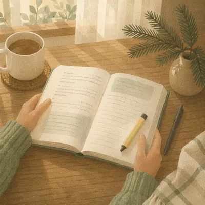 Quiet Bible Study Table by Window