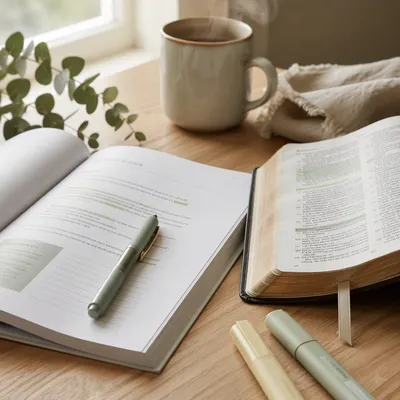 Sunlit Bible Study Workbook with Pen