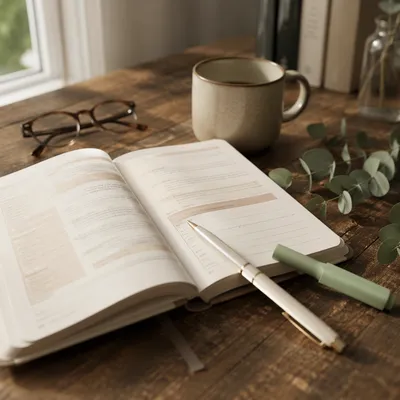 Bible Study Workbook with Pen and Highlighter