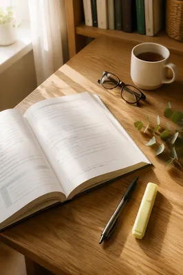 Cozy Bible Study Workbook Desktop Scene