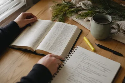 Peaceful Bible Study Workbook Morning Scene