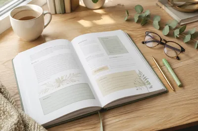 Open Workbook with Pen and Highlighter