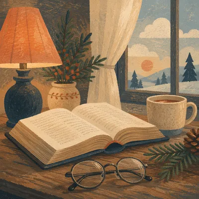 Open Bible and Reading Glasses Still Life