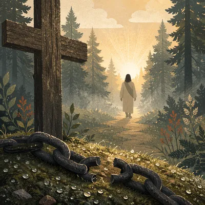 Broken Chains at Dawn Cross
