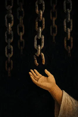 Broken Chains and Reaching Hand of Freedom