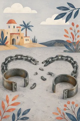 Broken Chains Symbolizing Freedom and Release